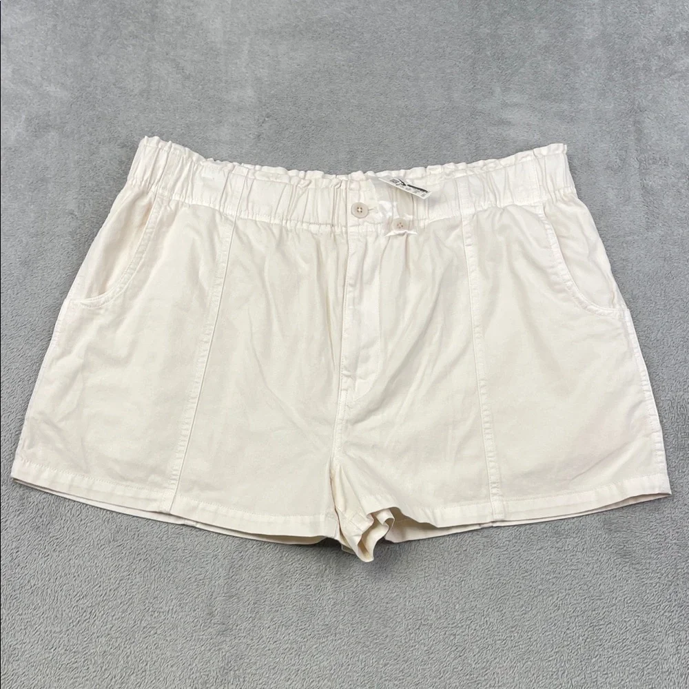 NEW Madewell 33 High Waist White Cream‎ Paperbag Shorts